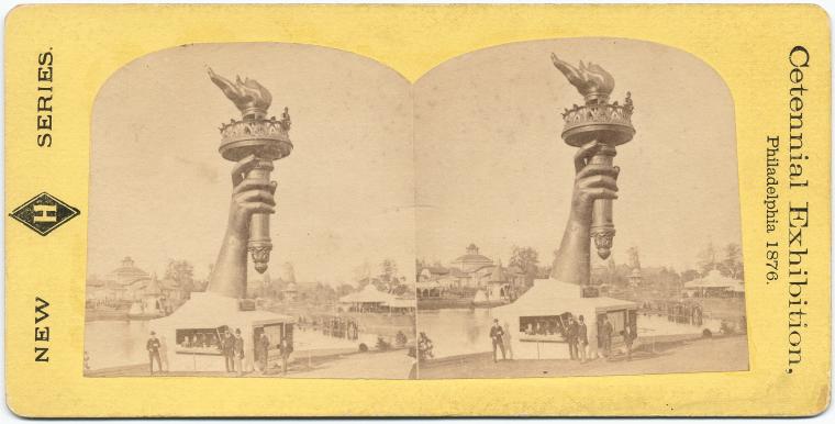 Hand and torch of statue of liberty