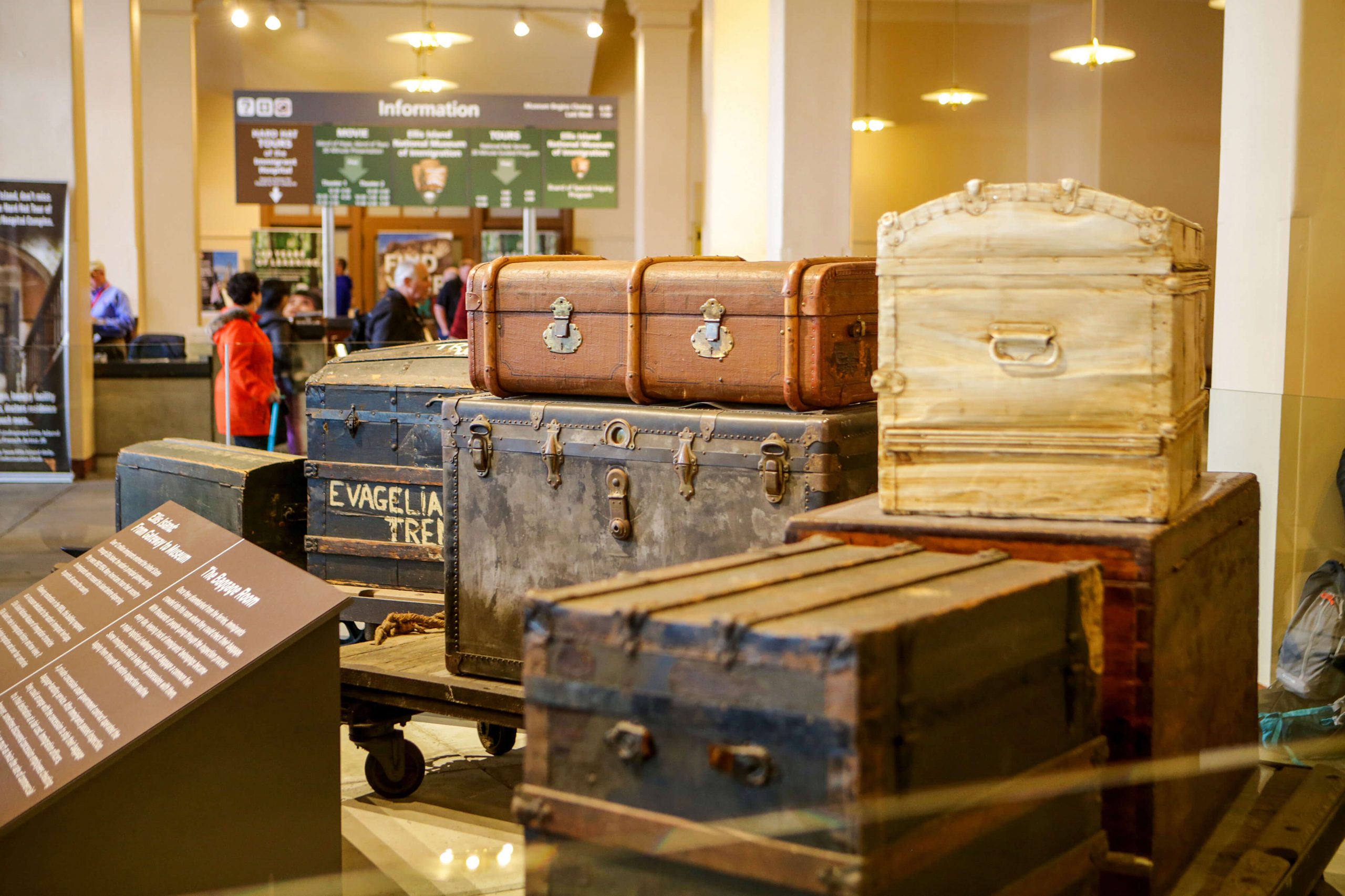 Baggage room at ellis island