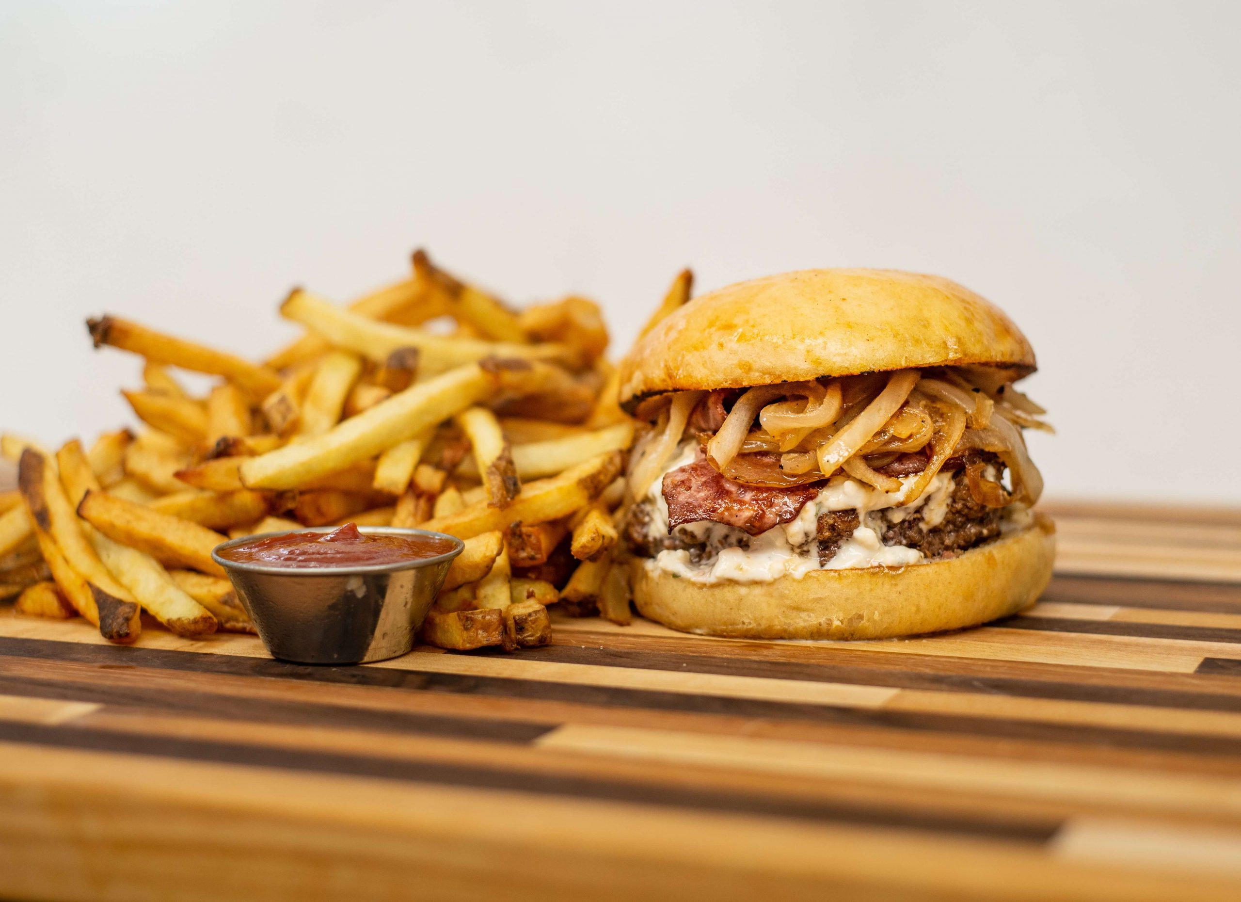 Burger and fries