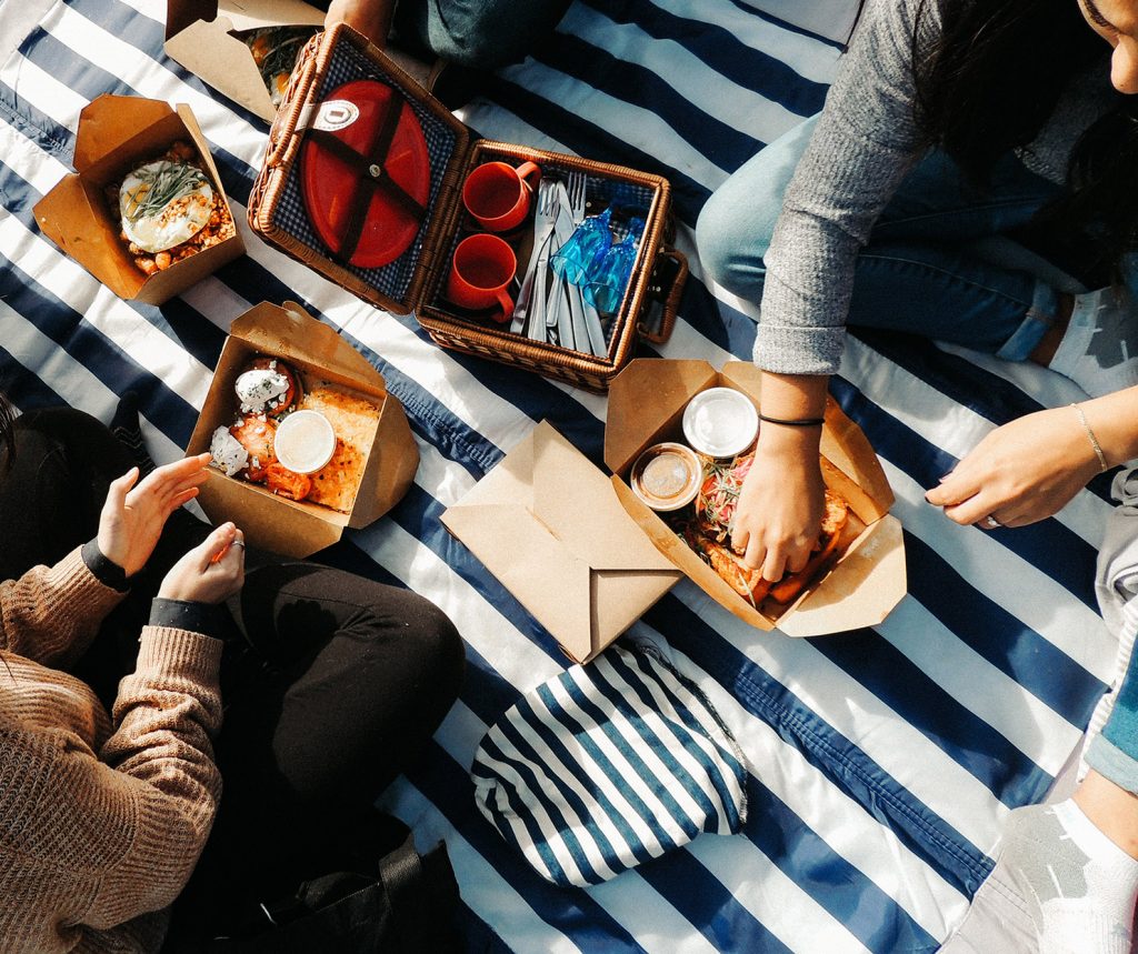 people having a picnic