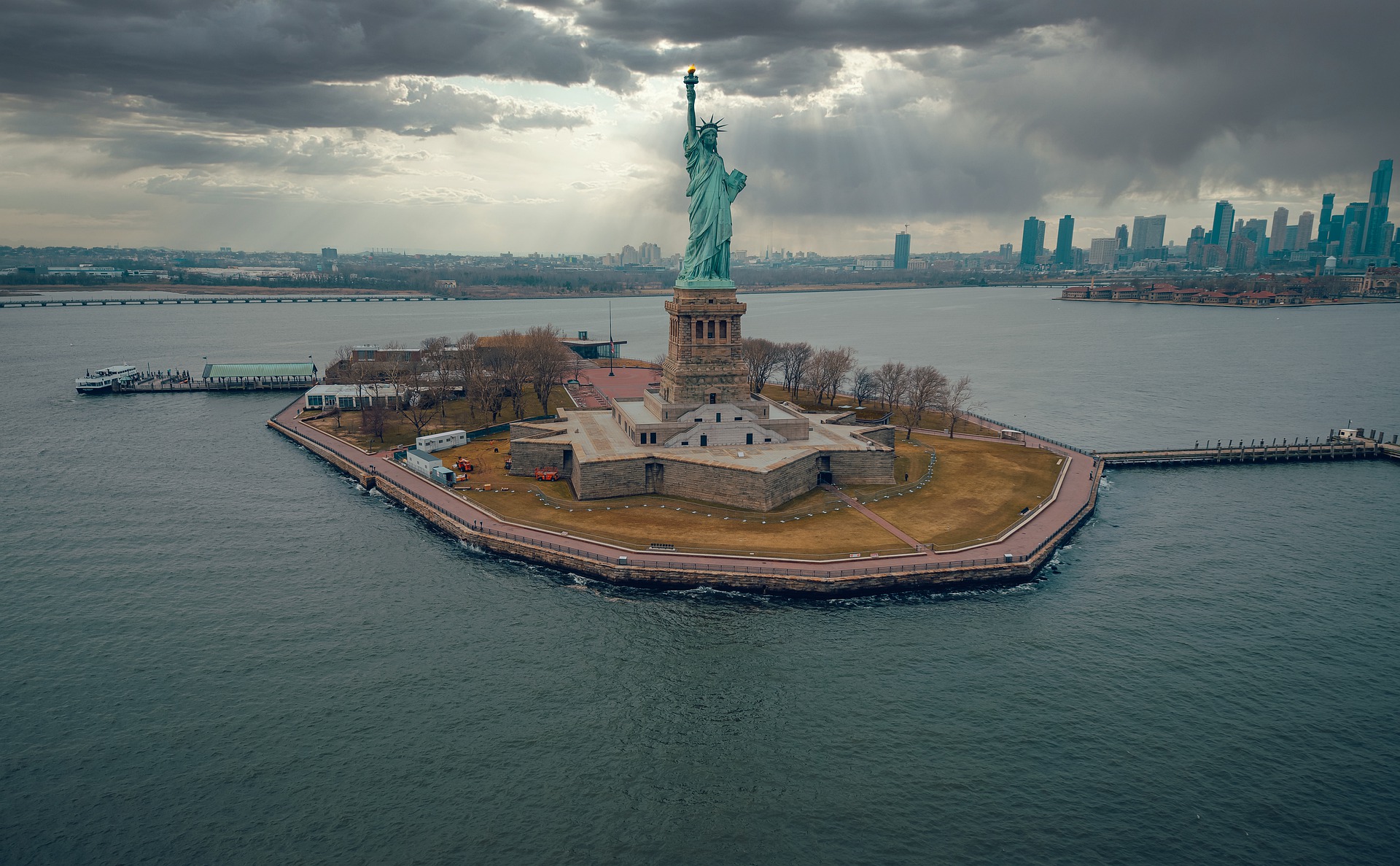 statue of liberty on liberty island in NYC